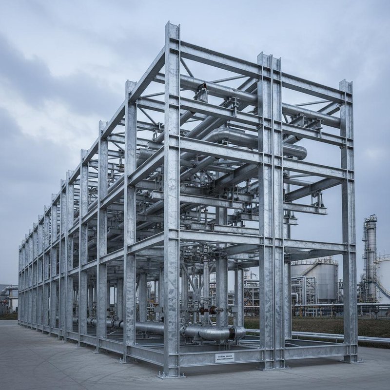 Pipe Rack In Steel Structure Structural Pipe Rack with 5000 Kg Load Capacity